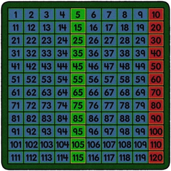 Flagship Carpets Flagship Carpets FE382-26A 6 x 6 ft. Counting to 120 Rug - Square FE382-26A - main